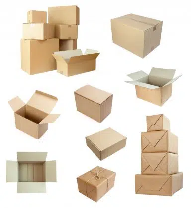Cajas de embalaje listas para una mudanza en Barcelona